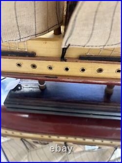 Victory Ship Model Vintage Wooden Handcrafted Sail Boat XL Shelf Decor