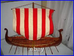 Viking Dragon boat high quality hand made wooden model ship 32