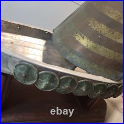 Viking Longship METAL Ship Model Large 27 Sailboat Vintage Needs Love VINTAGE