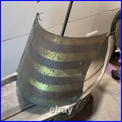 Viking Longship METAL Ship Model Large 27 Sailboat Vintage Needs Love VINTAGE