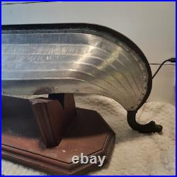 Viking Longship METAL Ship Model Large 27 Sailboat Vintage Needs Love VINTAGE