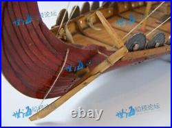 Viking Sailboat Drakkar Dragon Sailing Boat Unassembled Wooden Model Ship Kit