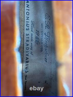 Vintage 1956 German violin fiddle 4/4 handmade copy of Strad, free shipping