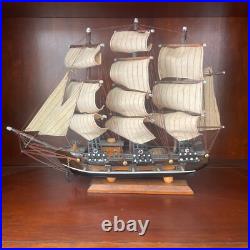 Vintage 1970s Cuddy Sail Model Ship w Anchors- Retail $475 (aprox)