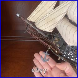 Vintage 1970s Cuddy Sail Model Ship w Anchors- Retail $475 (aprox)