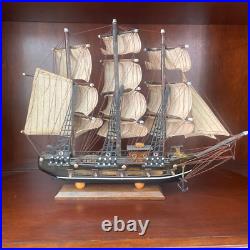 Vintage 1970s Cuddy Sail Model Ship w Anchors- Retail $475 (aprox)