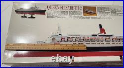 Vintage 1986 Gunze Sangyo Qe2 Queen Elizabeth 2 Luxury Cruise Ship Model 1450