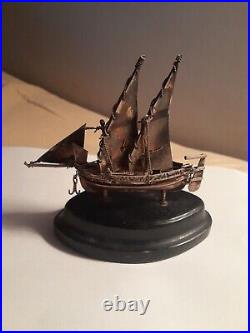 Vintage 925 Silver Maltese Sailing Ship Model