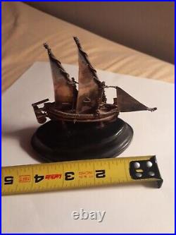 Vintage 925 Silver Maltese Sailing Ship Model