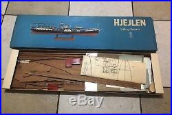 Vintage Billing Boats HJEJLEN Model 403 Wood Ship Steamer Model KIt FOR PARTS