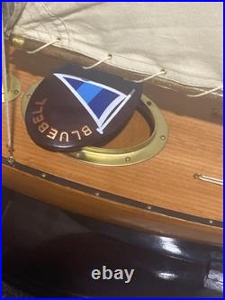 Vintage Bluebell Model Sailboat, Manhattan Yacht Club EUC