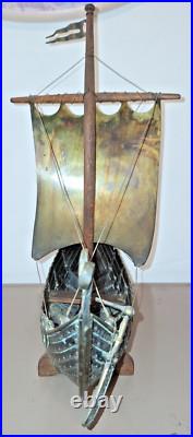 Vintage Edward Aagaard Dragon Figurehead Copper and Bronze Viking Ship 17 x 14