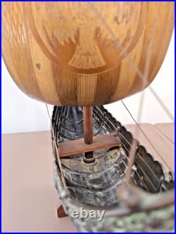 Vintage Edward Aagaard Dragon Figurehead Copper and Bronze Viking Ship 17 x 14