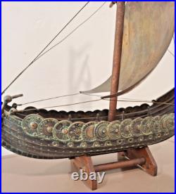 Vintage Edward Aagaard Dragon Figurehead Copper and Bronze Viking Ship 17 x 14 Vintage Edward Aagaard Dragon Figurehead Copper and Bronze Viking Ship 17 x 14