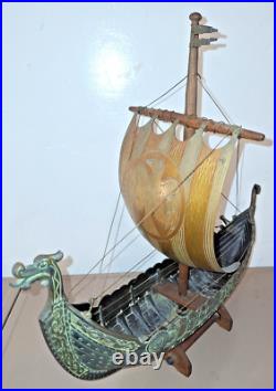 Vintage Edward Aagaard Dragon Figurehead Copper and Bronze Viking Ship 17 x 14 Vintage Edward Aagaard Dragon Figurehead Copper and Bronze Viking Ship 17 x 14