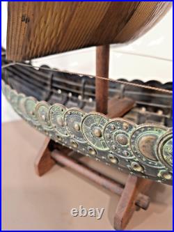 Vintage Edward Aagaard Dragon Figurehead Copper and Bronze Viking Ship 17 x 14 Vintage Edward Aagaard Dragon Figurehead Copper and Bronze Viking Ship 17 x 14