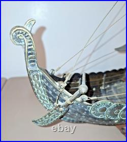 Vintage Edward Aagaard Dragon Figurehead Copper and Bronze Viking Ship 17 x 14