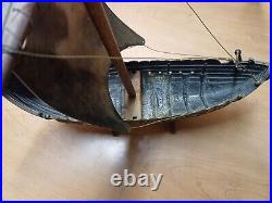 Vintage Edward Aagaard Iron Art Bronze Viking Ship Copenhagen Denmark 16 long