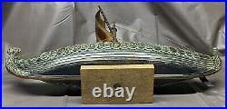 Vintage Edward EDW Aagaard Denmark Metal Viking Longship Copper & Brass 16.5