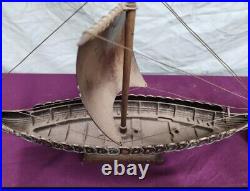 Vintage Edward EDW Aagaard Denmark Metal Viking Longship Copper & Brass 17.5