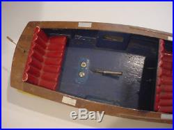 Vintage HIGGINS 16.5 wooden MODEL SPEED BOAT for restore or parts, incomplete