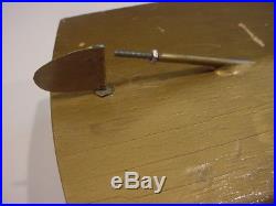 Vintage HIGGINS 16.5 wooden MODEL SPEED BOAT for restore or parts, incomplete