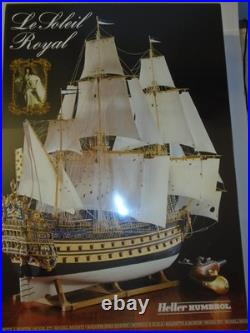 Vintage Heller Humbrol 1.100 Le Soleil Royal Model Ship Kit, Made in France