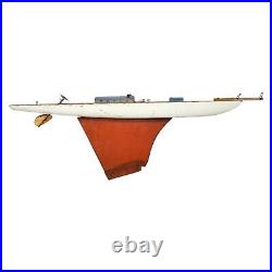 Vintage Seaworthy Wooden Pond Sail Boat Model Ship