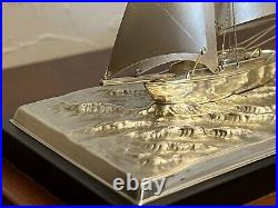 Vintage Sterling Silver 970 Sailboat Yacht Ship Seki Takehiko Signed