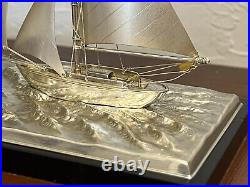 Vintage Sterling Silver 970 Sailboat Yacht Ship Seki Takehiko Signed