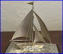 Vintage Sterling Silver 970 Sailboat Yacht Ship Seki Takehiko Signed