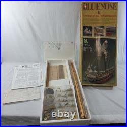 Vintage The Blue Nose Ship Wooden Model 15 1/2 Tall Ship 1/75 In Box