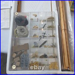 Vintage The Blue Nose Ship Wooden Model 15 1/2 Tall Ship 1/75 In Box