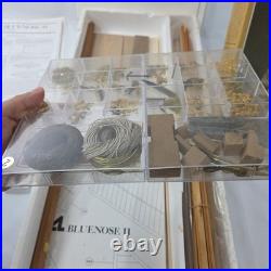 Vintage The Blue Nose Ship Wooden Model 15 1/2 Tall Ship 1/75 In Box