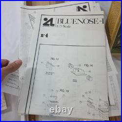 Vintage The Blue Nose Ship Wooden Model 15 1/2 Tall Ship 1/75 In Box