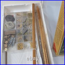 Vintage The Blue Nose Ship Wooden Model 15 1/2 Tall Ship 1/75 In Box