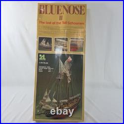 Vintage The Blue Nose Ship Wooden Model 15 1/2 Tall Ship 1/75 In Box