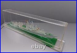 Vintage USSR Plexiglas Desk Souvenir Model of Soviet Ship of 70-80's