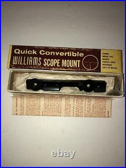 Vintage Williams Quick Convertible Scope Mount for Remington Model TM-788-SHIP24