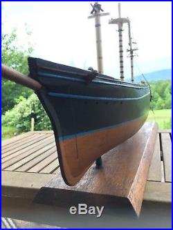 Vintage Wood Clipper Ship Model Flying Fish for Restoration