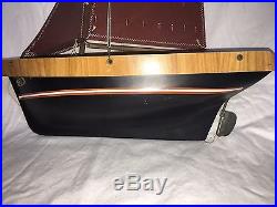 Vintage Wooden Pond Yacht for Display