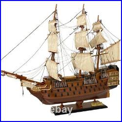 Vintage Wooden Ship HMS Victory Model Handmade Home Decor Unique Birthday Gift
