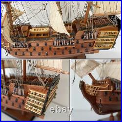Vintage Wooden Ship HMS Victory Model Handmade Home Decor Unique Birthday Gift