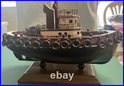 Vintage Wooden Ship Model Jenny Lee Tug Measure 10 X 7 High Good Condition