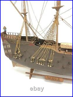 Vintage Wooden Ship Model Wasa Handmade Kit