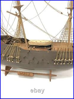 Vintage Wooden Ship Model Wasa Handmade Kit