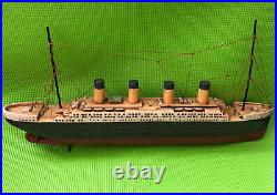 Vintagw Handmade Wooden Titanic Boat Model