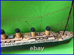 Vintagw Handmade Wooden Titanic Boat Model