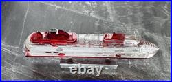 Virgin Voyages Resilient Lady Crystal Engraved Cruise Ship Model