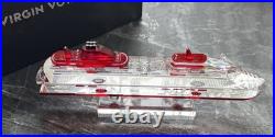 Virgin Voyages Resilient Lady Crystal Engraved Cruise Ship Model